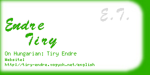 endre tiry business card